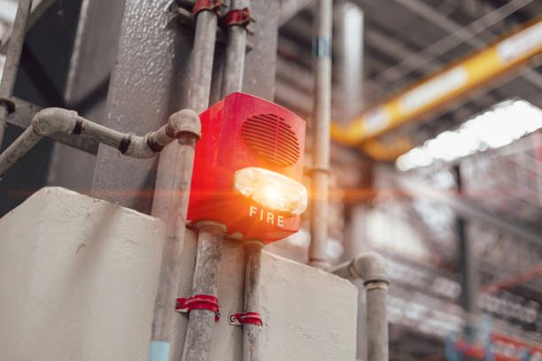 Fire Alarm Fire Detector with quick strobe light alert speaker wall mount for industrial building safety equipment.